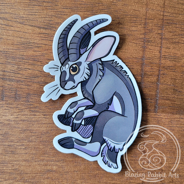 Sticker Gemsbok Jackalope