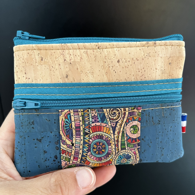 Porte monnaie deux poches « psyché #1»