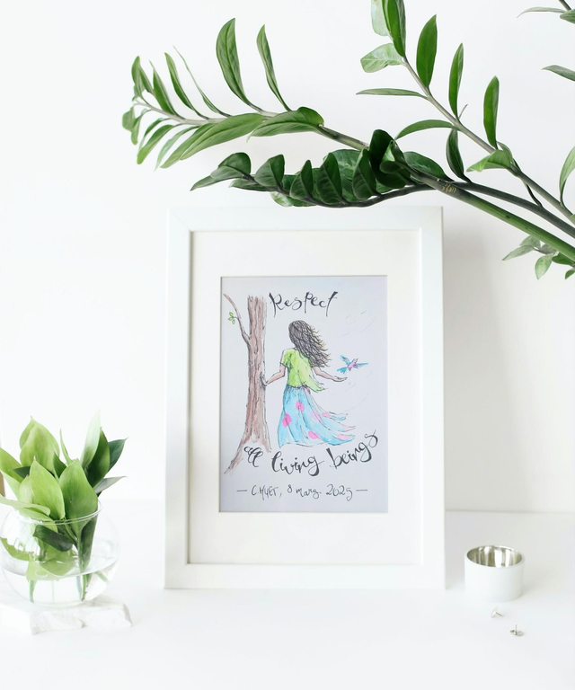 Respect All living Beings - Croquis Journée du droit des femmes 8 mars 2025