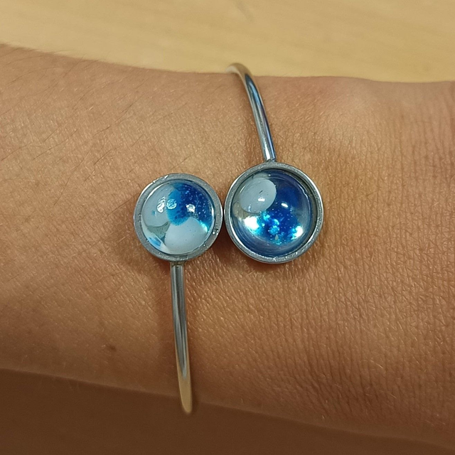 Larmes en duo (argenté)