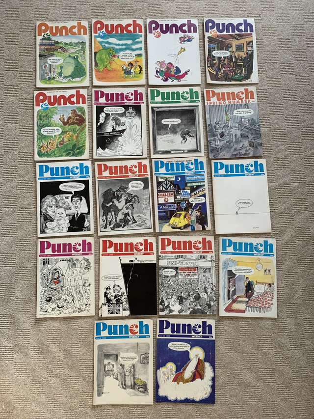 Punch Magazine 1983 Job Lot of 18 Vintage Satire Humour Comic Book