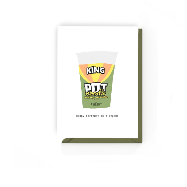 Noodle King - Illustrated Birthday Card  
