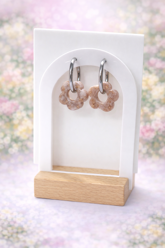 Fleurs Blanche et Or Rose