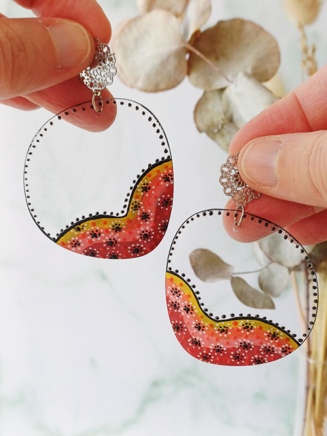 " Cramin " Boucles d'oreilles verres de lunettes 