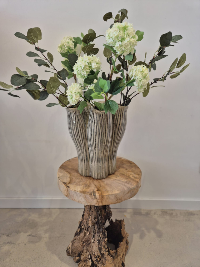 Tulpenvaas groot blauw\groen geglazuurd