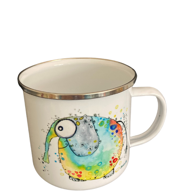 Emailletasse "Elefäntle"