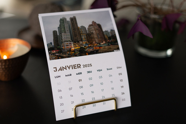 Calendrier Hong Kong vertical