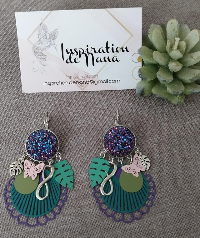 Boucles d'oreilles dormeuses fantaisies 