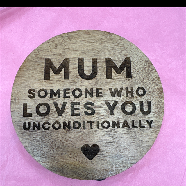 Mum wooden coaster 