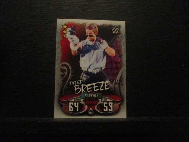 Tyler Breeze - Raw Slam Attax Live Original Trading Card #143