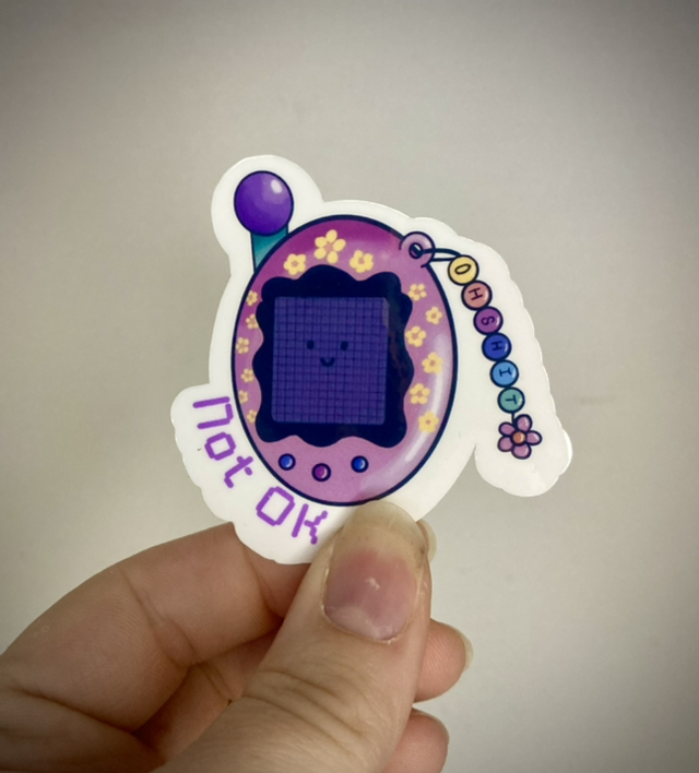 Not OK Tamagotchi Sticker