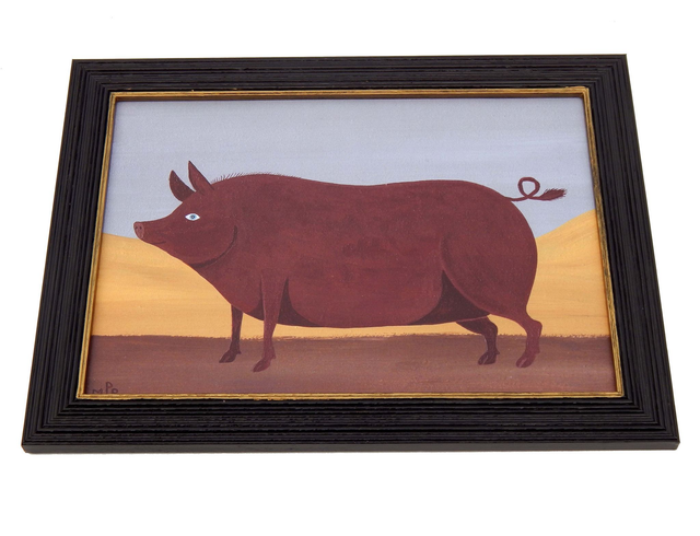 Framed Fine Art Print - Prize Tamworth Pig