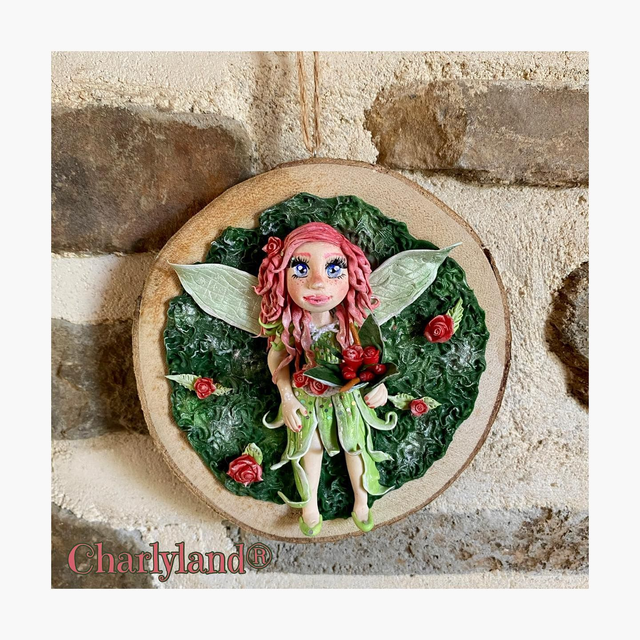 Rondin à suspendre - Fée