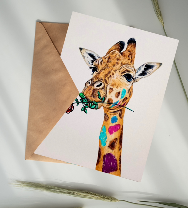 ‘Speak No Evil Giraffe’ Greeting Card