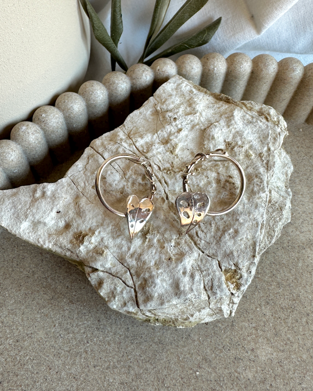 Orecchini Monstera Cerchio