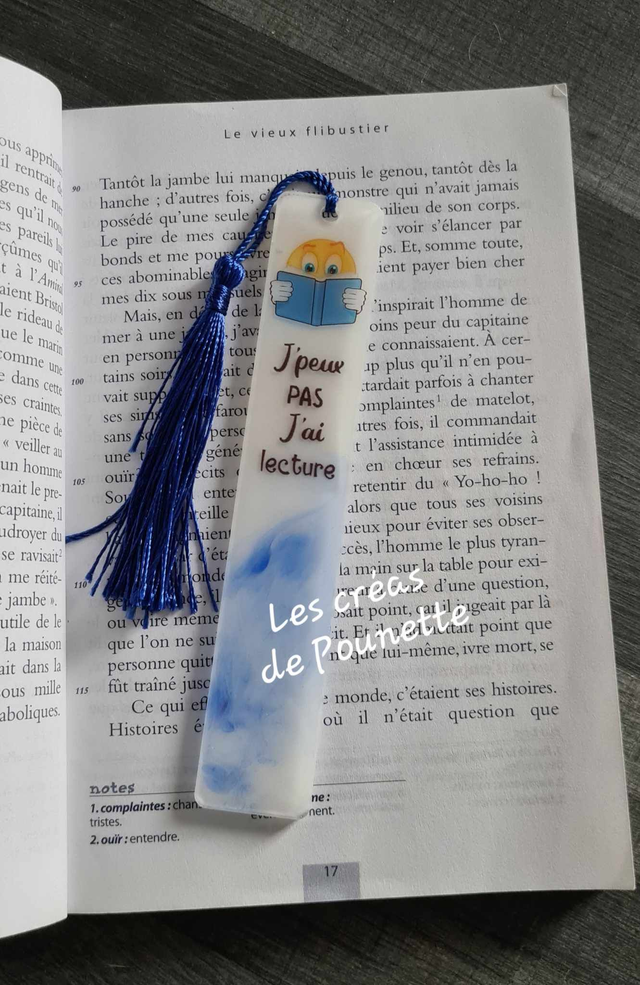 Marque-page "j'peux pas j'ai lecture" 
