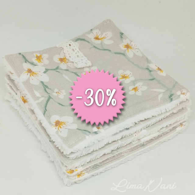 MAKA – Lot de 5 lingettes lavables pour une routine beauté responsable