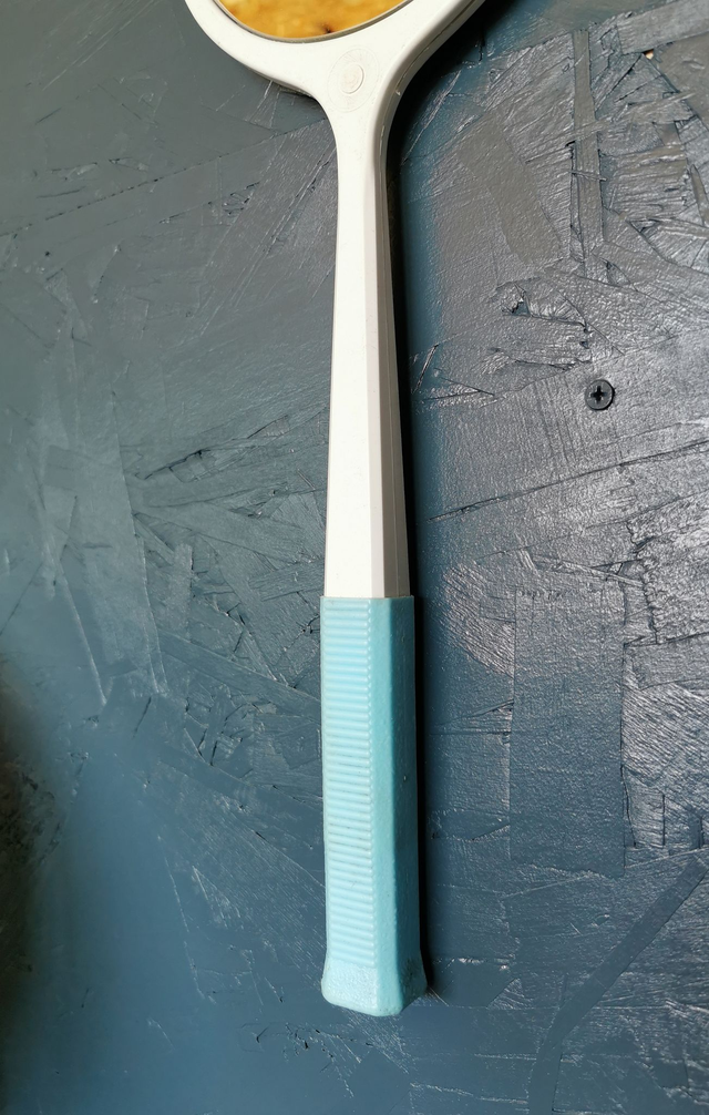 Miroir mural ovale plastique raquette vintage "Bleu"