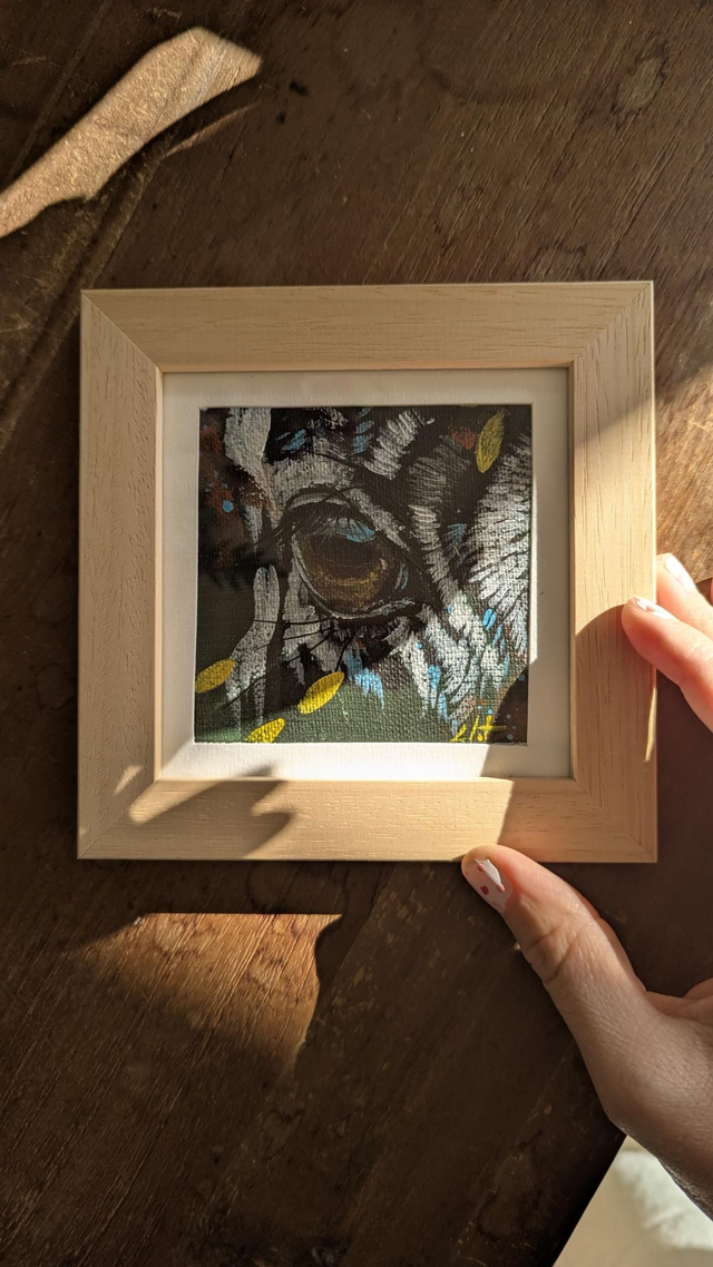 Mini peinture sur toile encadré 