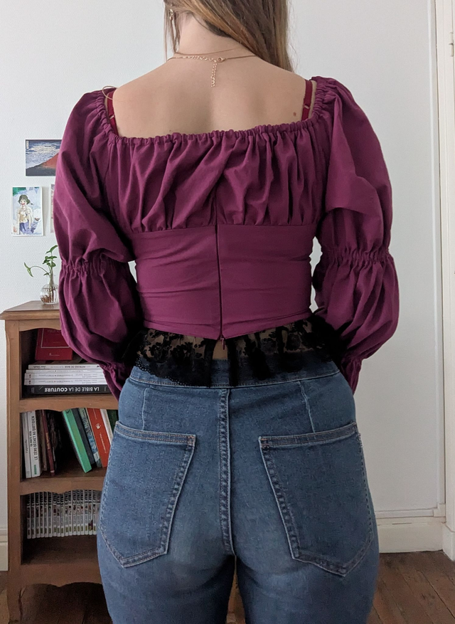 Top Coquette - manches longues bulle