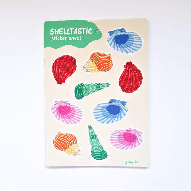 Shelltastic stickers sheet