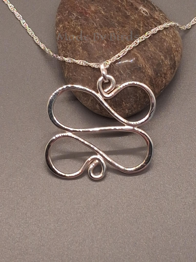 Sterling Silver Swirl Pendant Necklace