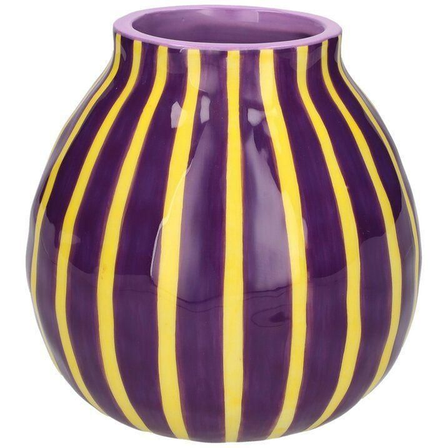 Artisan, Vase, H13,7cm, violett/gelb