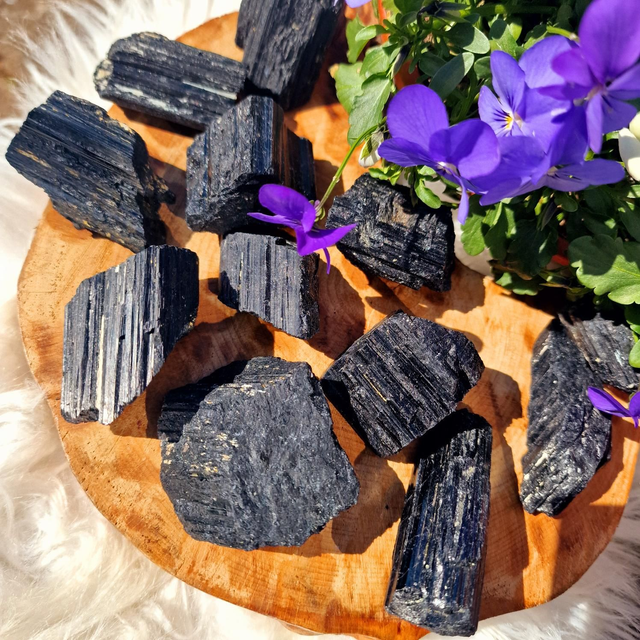 Black Tourmaline Raw Chunks 