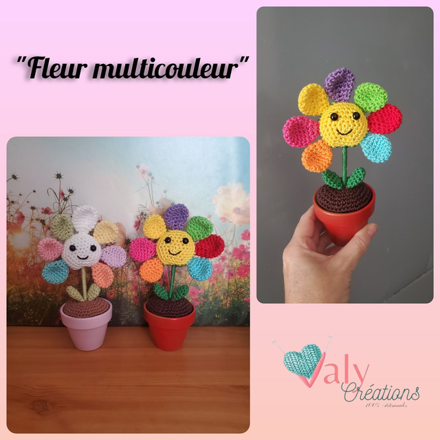 Fleur multicouleur (sur commande)