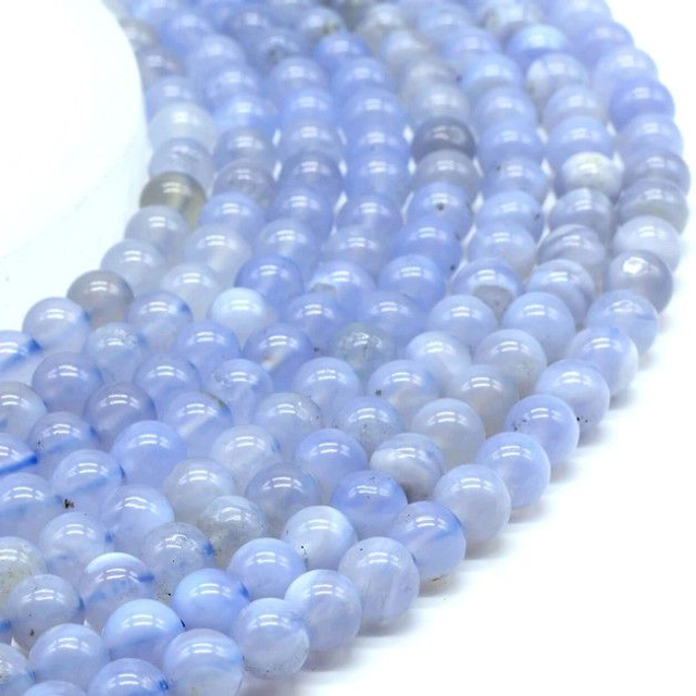 "Calcédoine" - fil de perles