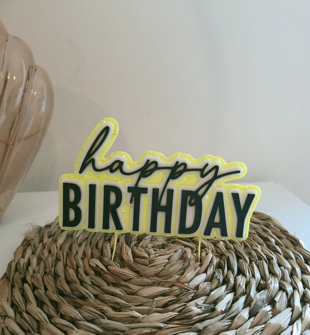 Cake topper - Happy Birthday
