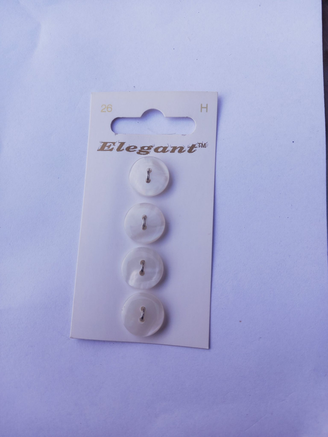 Knoop 026 (Elegant)  Gebroken wit / glans