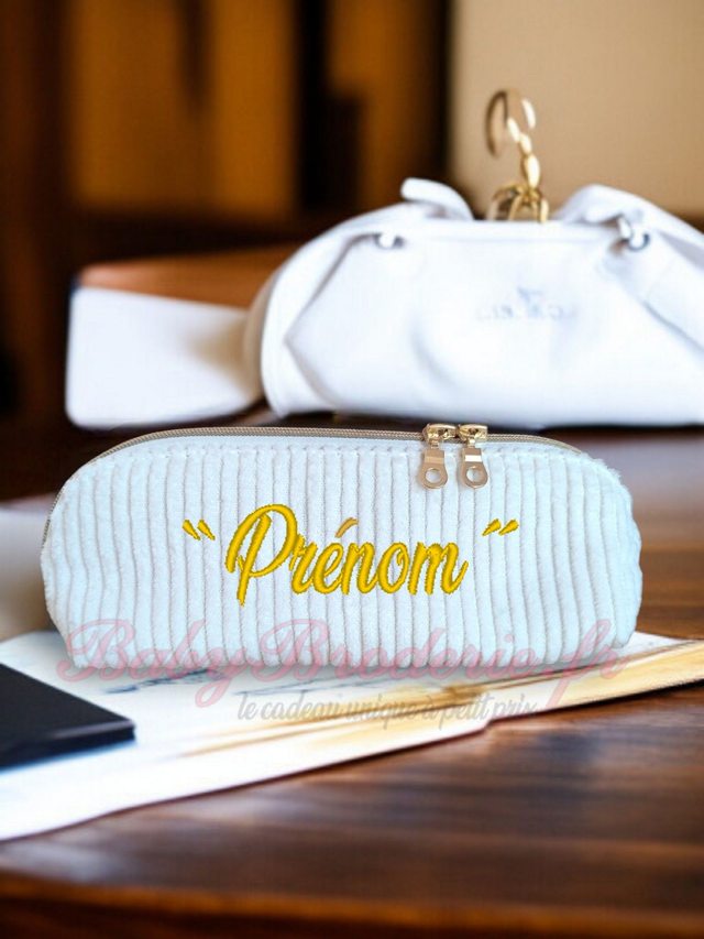 Trousse d&#039;école blan et motifs coquelicots