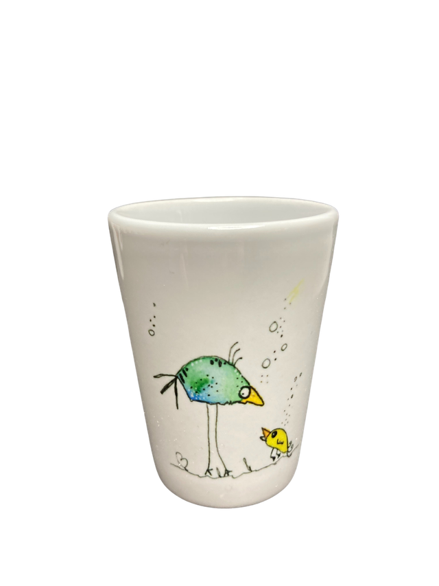 Schnapsglas Keramik "Vögel"