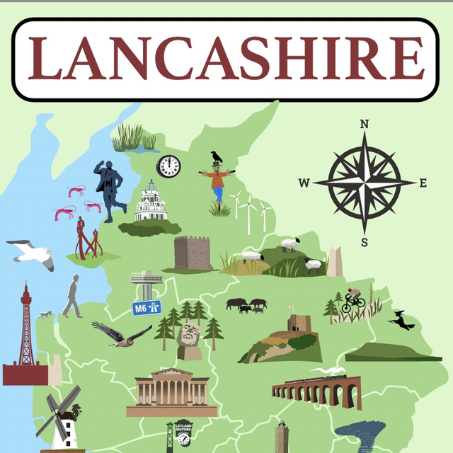 Lancashire Landmarks Coffee Mugs - From Original Illustrations By Lidia Ranns