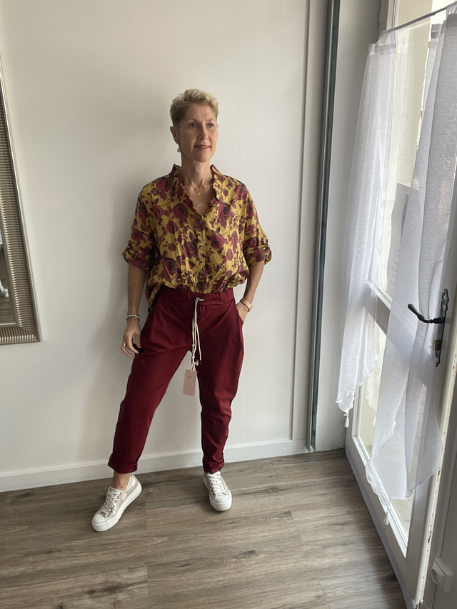 Pantalon bordeaux
