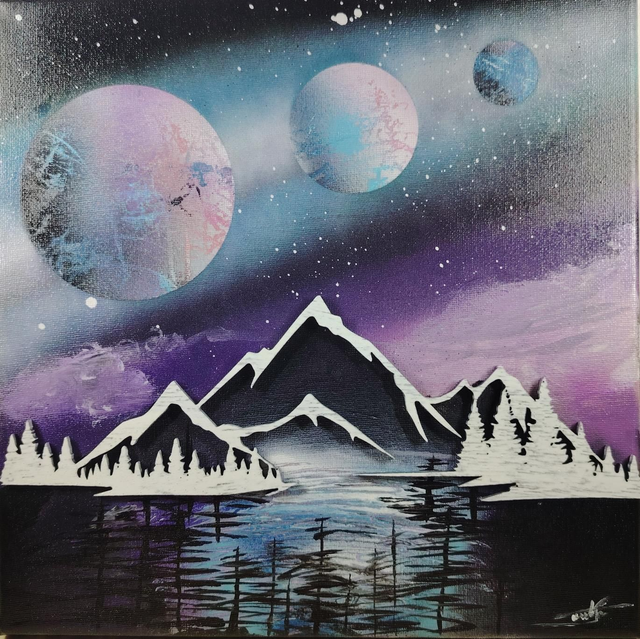 Tableau spray paint art 