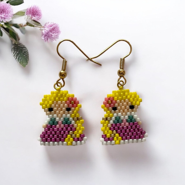 Boucles d'oreilles princesse raiponce