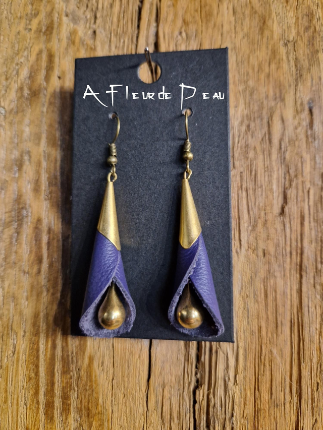 Boucles d&#039;oreilles en cuir