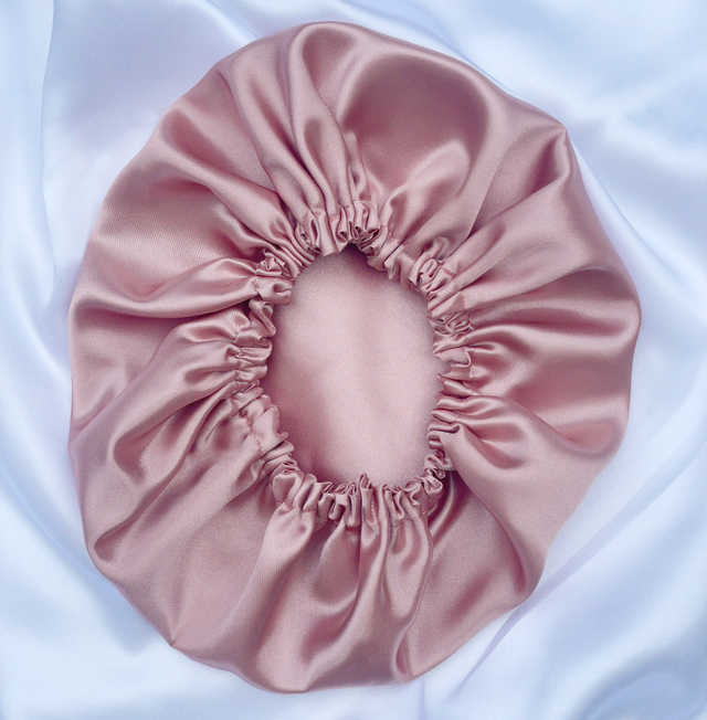 Rose Gold Satin Hair Bonnet