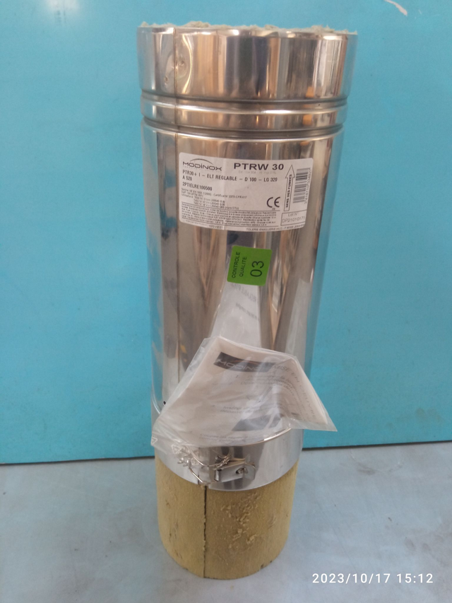 PTR30 - élément réglable LG 230 à 430 D100 INOX - 2PTIELRE100500 