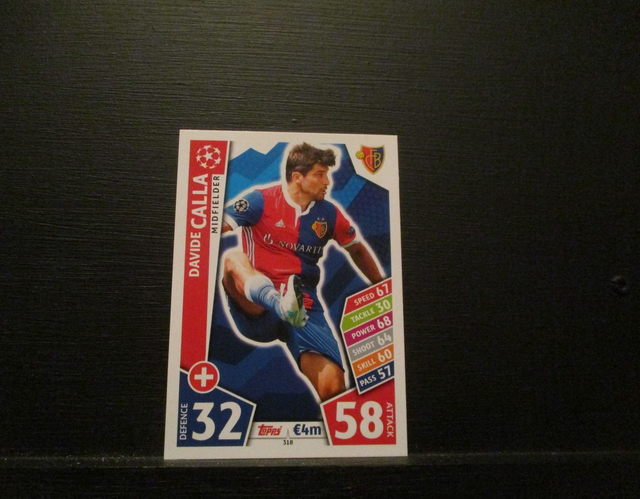 Davide Calla - UEFA Champions League Match Attax 2017/18 Original Trading Card #318