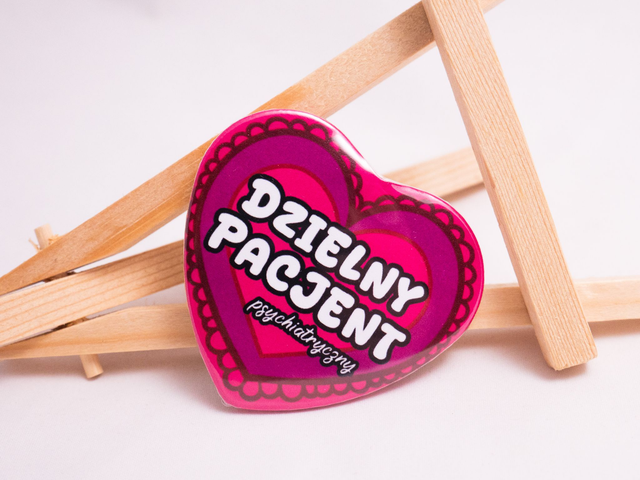 Przypinka DZIELNY PACJENT wesoły button