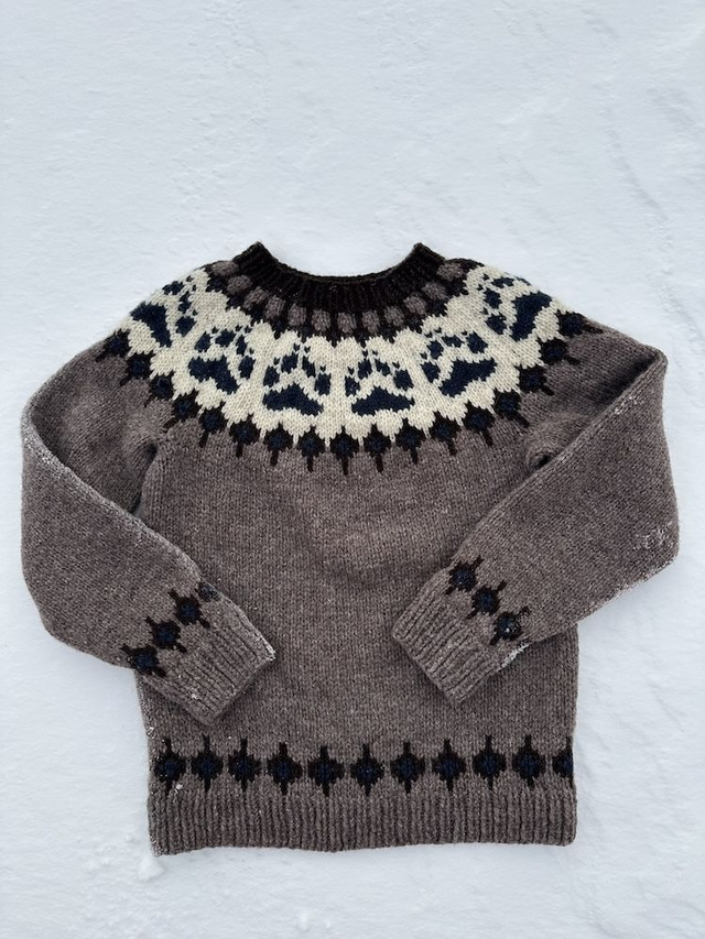 Wilderness Sweater Kit - Col 34 (Brown Heather Norwegian Wool) - Yarn &amp; Pattern - Linka Neumann