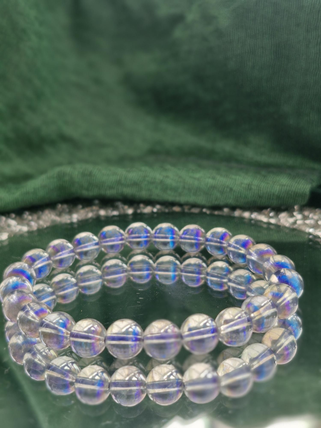 Blue aura quartz bracelet 
