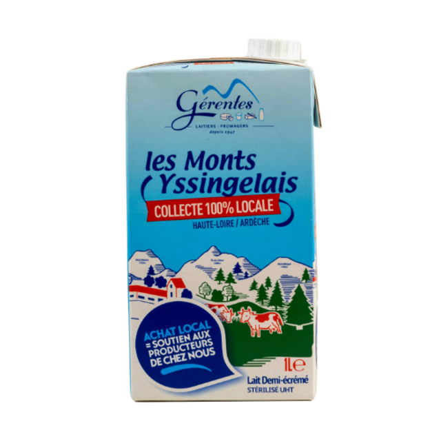Lait demi-écrémé de Haute-Loire - Gérentes - 1L