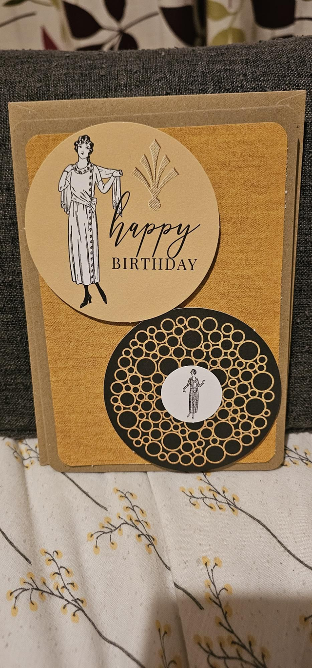 Happy birthday brown card