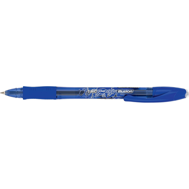 BIC Stylo gel retractable, bleu, Ambidestru, moyen, 0,3 mm, 1 unité.