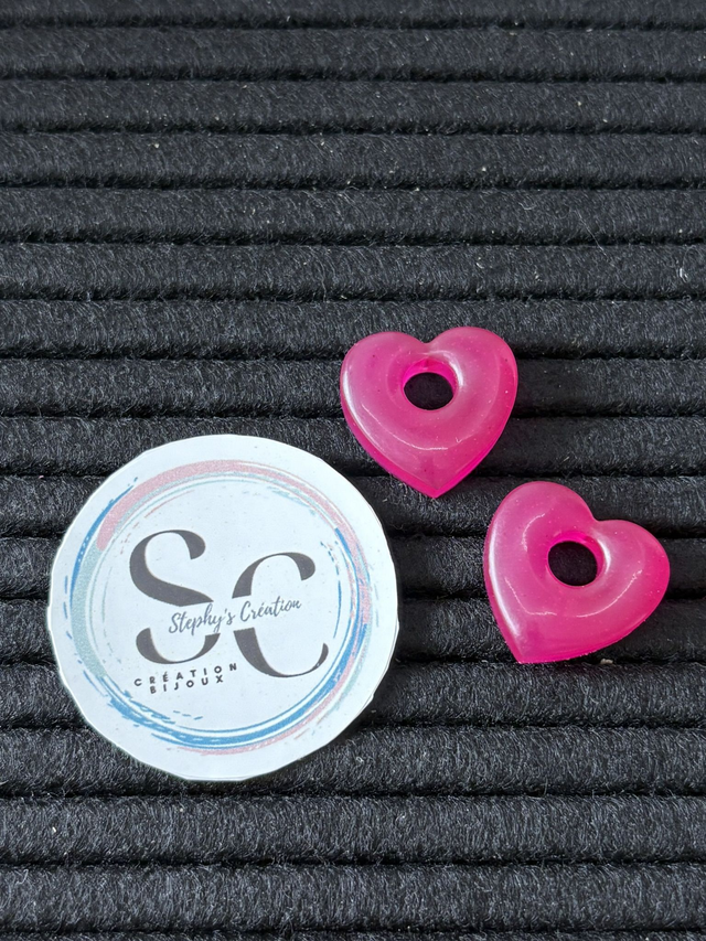 🩷 Pampille &quot;LÉA&quot; – Cœur Rose