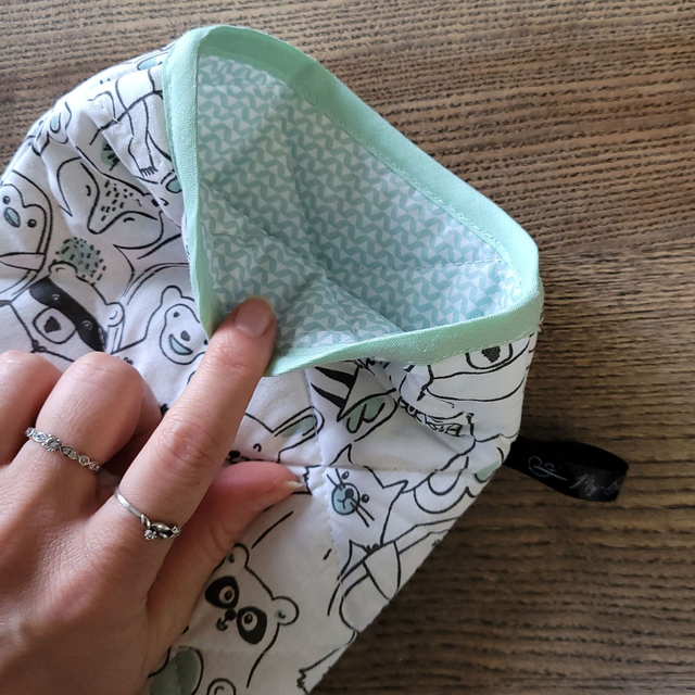 Pochette pour livre Poche : Animaux vert clair